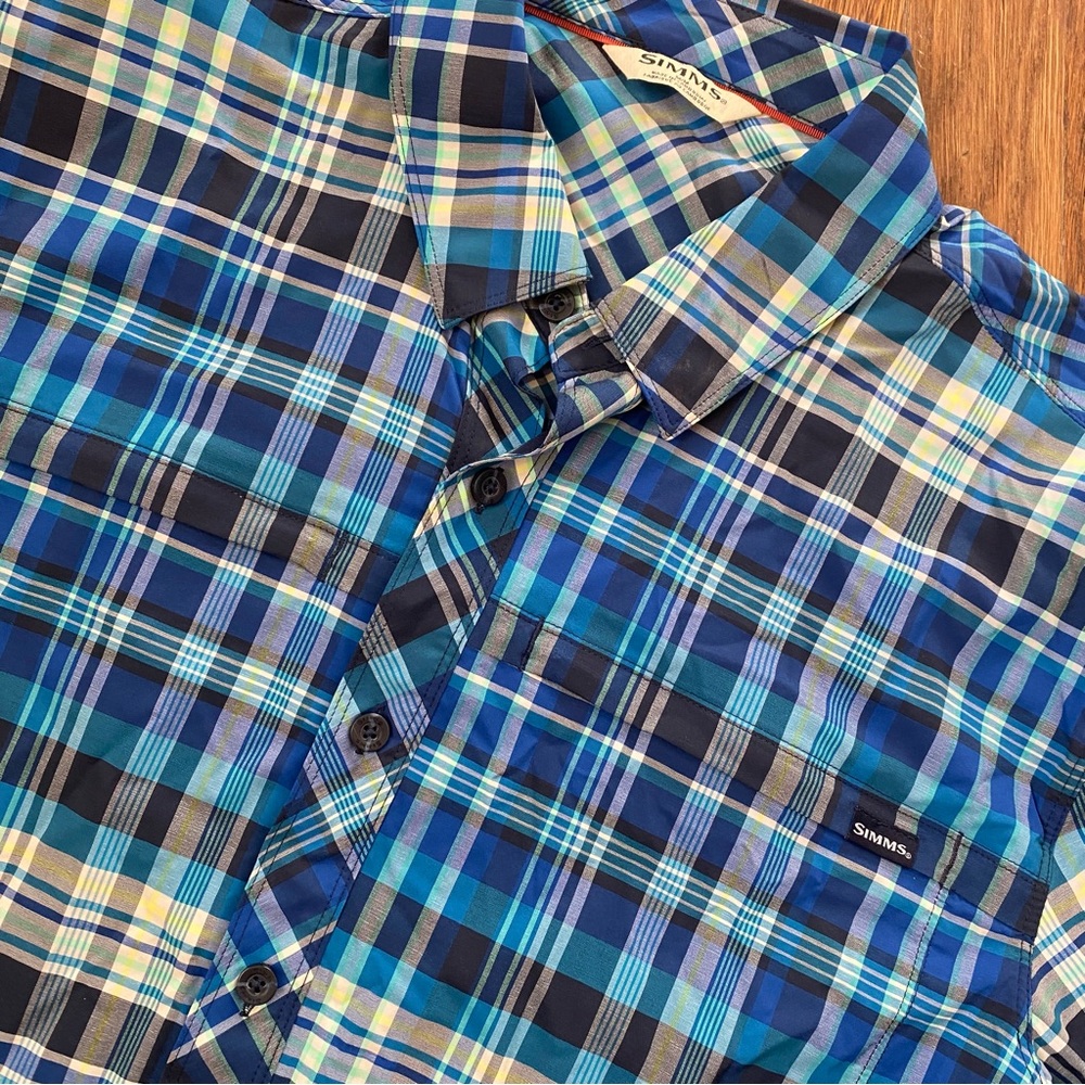 Simms Plaid Button Down Shirt - image 6